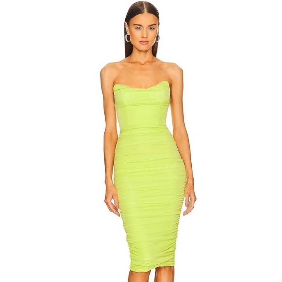 Michael Costello X Revolve India Dress in Lime Green - Picture 1 of 12